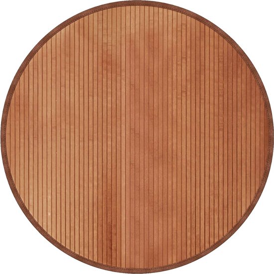 vidaXL-Vloerkleed-rond-100-cm-bamboe-bruin