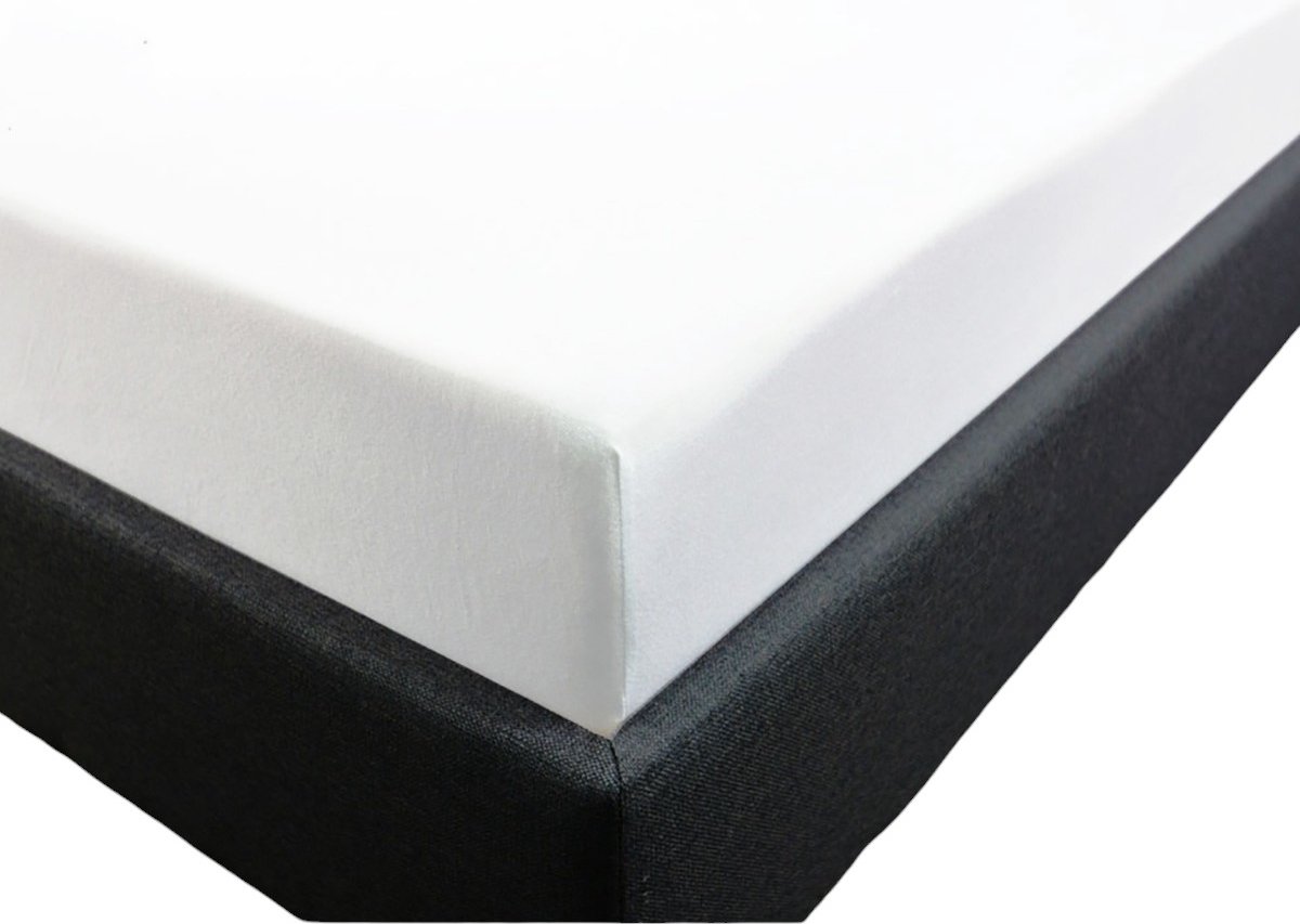 Hoeslaken Katoen-Jersey 1persoon 90/100 x 200 cm Wit