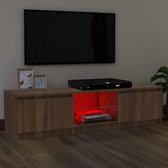 vidaXL-Tv-meubel-met-LED-verlichting-140x40x35,5-cm-bruin-eikenkleur