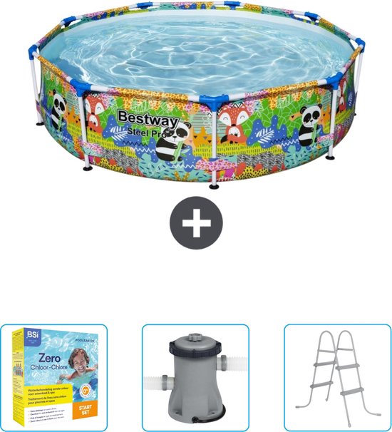 Bestway Steel Pro zwembad – 274 x 66 cm – dierenprint