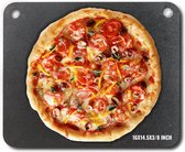 Pizzasteen - Pizzasteen Oven - Pizzasteen BBQ - Pizzaplaat - Broodbaksteen - 37 x 40.5 x 1 CM - Koolstofstaal - Zwart