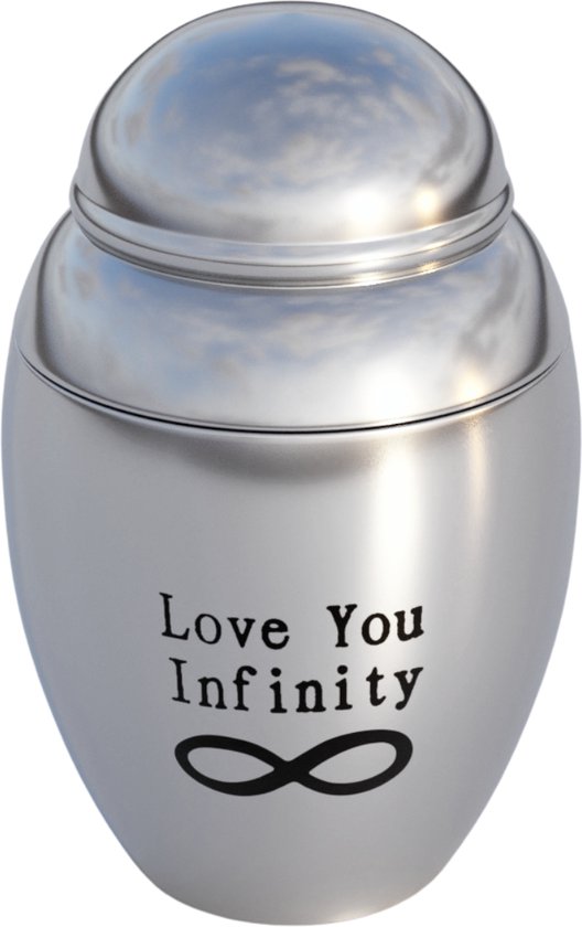 Mini Urn voor as - Love You Infinity - Mini-Urnen voor Mensen - Onbreekbaar - Mini Urne Mens - Kleine urne