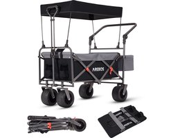 Product: AREBOS Luxe Bolderkar Opvouwbare - Bolderkar Luchtbanden - XXL Tas - Zwart/Grijs, van het merk Arebos