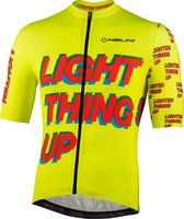 Nalini Heren Fietsshirt korte mouwen - wielrenshirt Geel - FUNNY JERSEY Yellow lighten - M