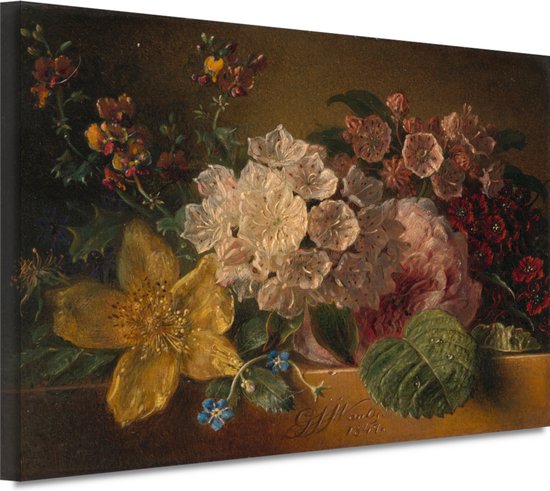 Foto: Stilleven met bloemen georgius jacobus johannes van os portret bloemen schilderij schilderij op canvas oude meesters schilderijen op canvas industrieel schilderijen op canvas kunst 150x100 cm