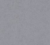 Uni kleuren behang Profhome 306462-GU vliesbehang hardvinyl warmdruk in reliëf licht gestructureerd in used-look glanzend grijs stofgrijs 5,33 m2