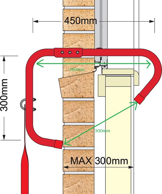 ATV Vluchtladder 16 meter - 5 verdiepingen