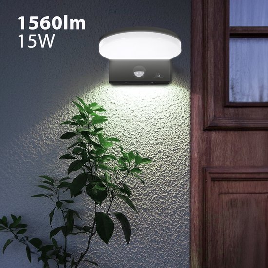 Maclean - LED-lamp met PIR bewegingsmelder - LED lamp - Buitenlamp - Wandlamp - 10W - IP65-800lm - 4000K - Grijs - MCE516 GR Maclean - LED-lamp met PIR bewegingsmelder - LED lamp - Buitenlamp - Wandlamp - 10W - IP65-800lm - 4000K - Grijs - MCE516 GR