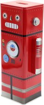 Creatieve spaarpot robot spaarvarken voor kinderen - desktopdecoratie spaarpot cadeau voor kinderverjaardag 245 x 13 x 75 cm (1 stuk rood) M