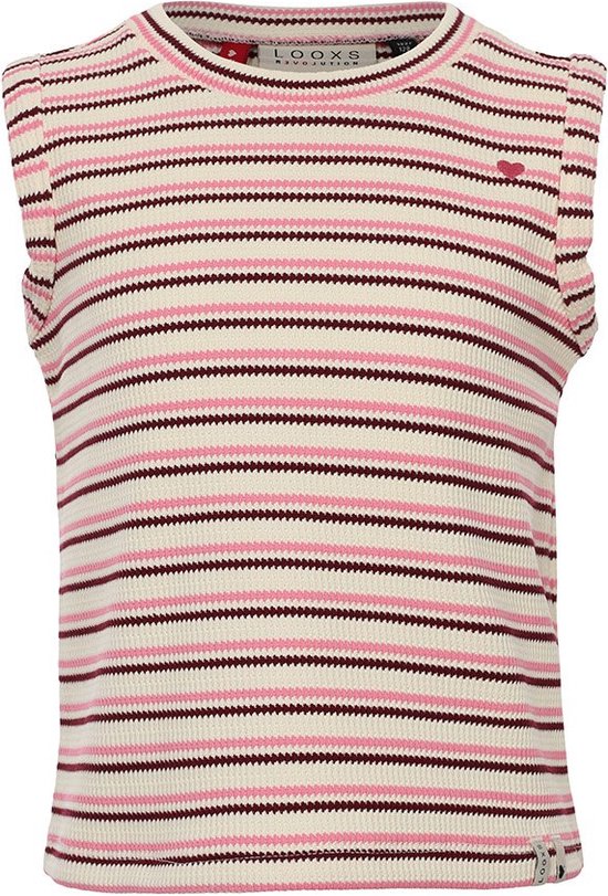 LOOXS Little 2412-7436-798 Meisjes T-Shirt - Maat 104 - Roze van 95% cotton 5% ea