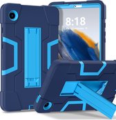 Geschikt Voor Samsung Galaxy Tab A9 Hoes - Case Cover - 8.7 Inch - Backcover - Shockproof Case Cover - Stevige Tablethoes - Met Standaard - Schokbestendig - Blauw