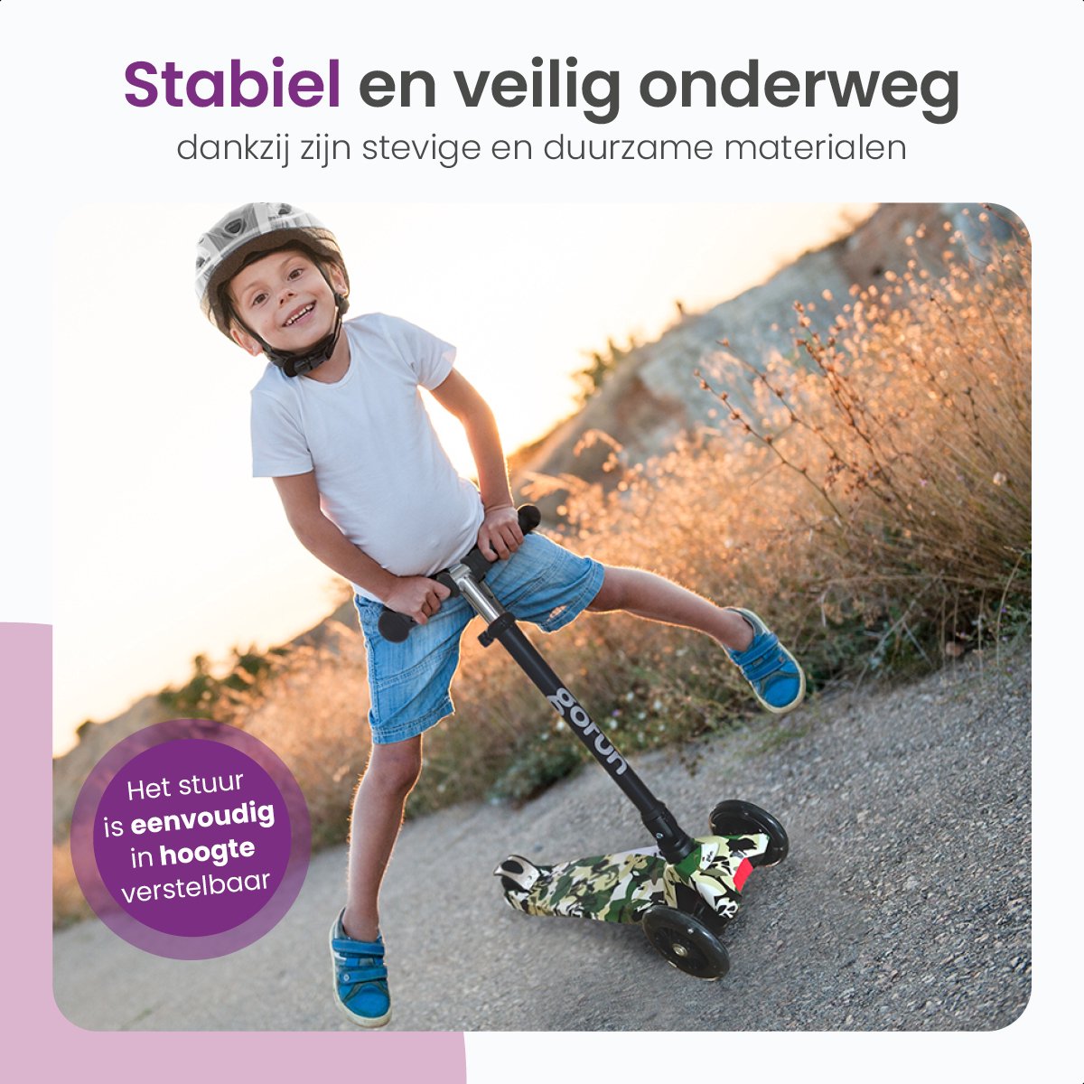 Gofun Kinderstep - Lichtgevende Wielen - Opvouwbaar - Step 3-8 jaar - Verstelbaar - Antislip - 85 x 58 x 23 cm - Zwart — afbeelding 2