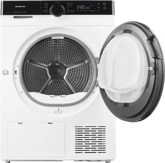 Inventum VDW8030W Wasdroger - 8kg - Warmtepompdroger - UV-hygiënefunctie - Energielabel C - Wit