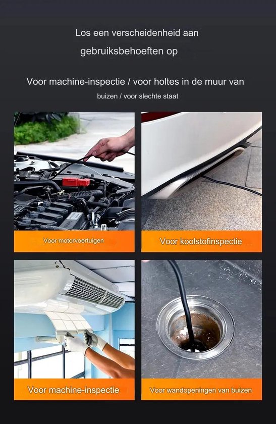 Caméra d'inspection avec écran 5M - 1080P HD - Écran LCD 4,3 pouces - Étanchéité IP67 - Siècle des Lumières LED - Endoscope - Caméra d'inspection