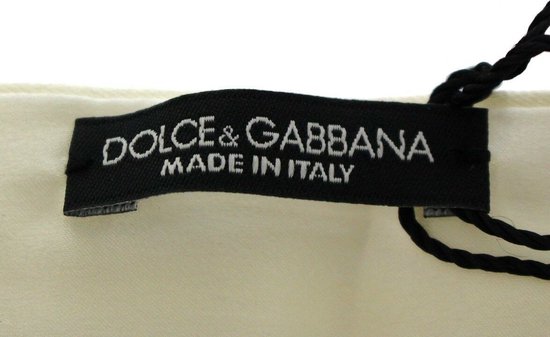Dolce & Gabbana - Ceinture Cummerbund en Silk White à la Taille