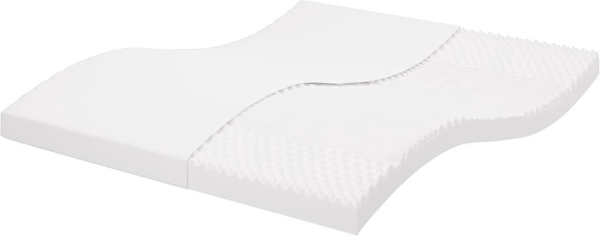 vidaXL - Schuimmatras - 7 - zones - hardheid - 20 - ILD - 180x200 - cm - wit