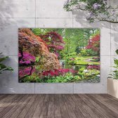 Tuinposter | Traditionele Japanse tuin | liggend | Wallz | 120 x 80 cm | tuindoek