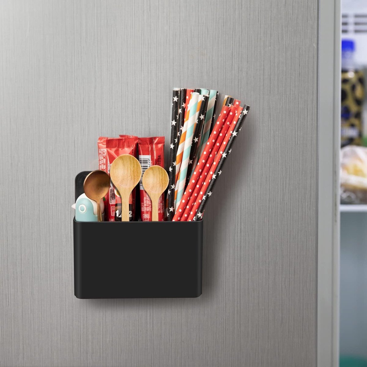 MoKo Magnetische markerhouder, magneetplank, whiteboard, pennenhouder, schoolbenodigdheden voor schoolleven, koelkast, whiteboard, slot en andere magnetische oppervlakken, wit
