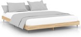 vidaXL - Bedframe - bewerkt - hout - sonoma - eikenkleurig - 180x200 - cm