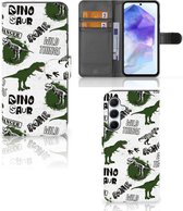 Telefoonhoesje met Pasjes geschikt voor Geschikt voor Samsung Galaxy A55 Dinosaurus