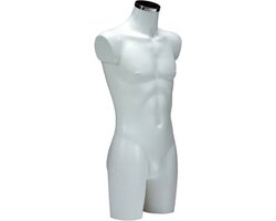 Gruppo Corso Paspop Heren Torso Wit - Chromen Dop - Mannequin