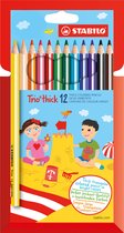Crayons de couleur épais STABILO Trio - Coffret 12 couleurs