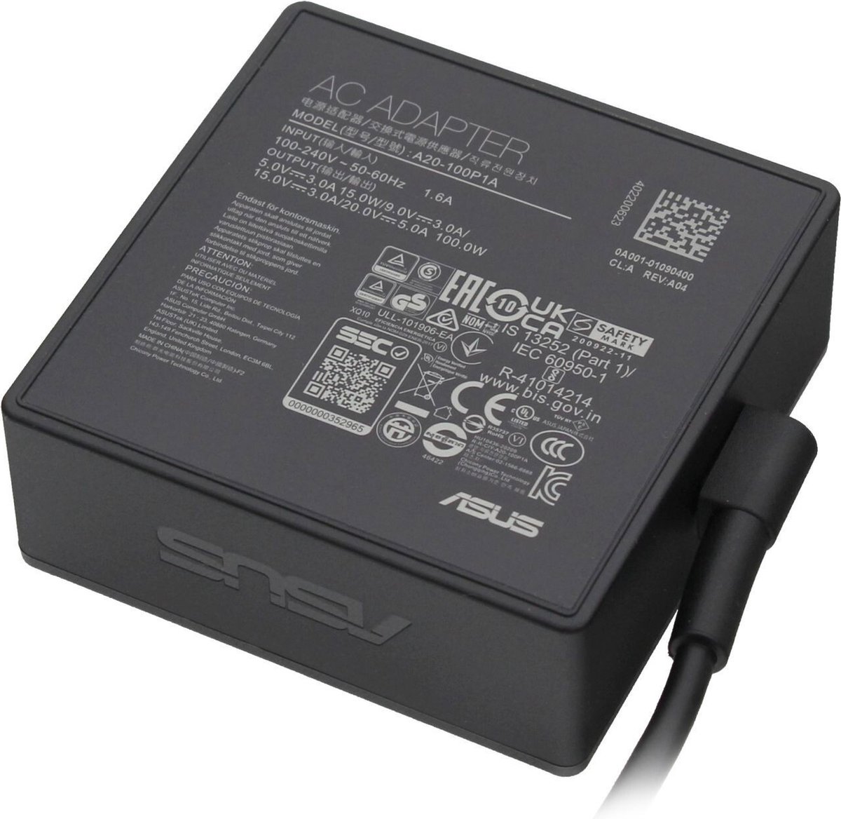 Asus 90XB077N-MPW000 USB-C oplader 100W