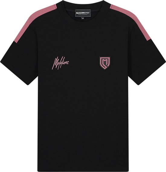 Malelions Sport Fielder T-Shirt Black Mauve Maat XL