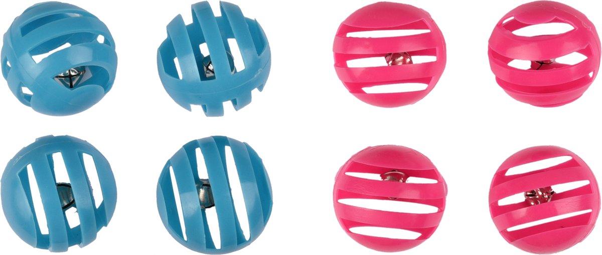 Flamingo Edin - Speelgoed Katten - Ps Bal Edin + Bel 3,9cm Assortiment - 4st - 128701 - 4st