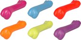 Flamingo Hondenspeelgoed Rubber Bot nr.2 - Roze/Blauw/Rood/Oranje/Geel/Paars - 12 x 3.5 x 4 cm