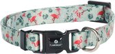 Flamingo Samar - Halsband Honden - Halsband Samar Lichtgroen Met Flamingo Xs 20-35cm 10mm - 1st
