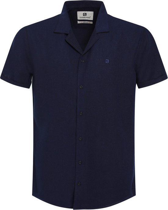 Gabbiano Overhemd Overhemd Resort Linnenlook 334554 301 Navy Mannen Maat - S