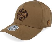 Hatstore- Dungeon Master Dragon Silhouette Wooly Combed Coyote Brown Flexfit - Critiql Hit Cap