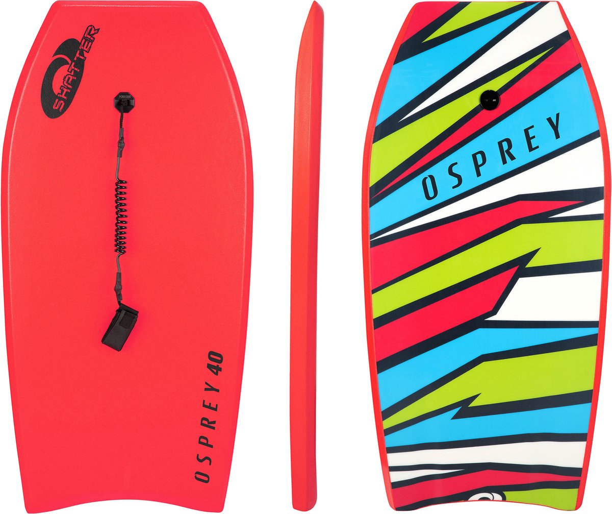Osprey Bodyboard Shatter 40" Rood - Ideaal voor 157-167 cm - HDPE - XPE - EPS