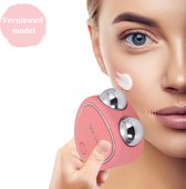Novani Bear Mini - Microcurrent | Het Anti Ageing | huidverjonging | Gezichtslifting | Gezichtsmassage | Huidverjongingsapparaat | Facelift apparaat | Anti rimpel | Gezichtsmassage | Roze