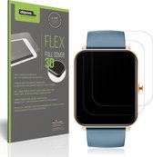 dipos FLEX 2x Screen Protector matte geschikt voor Huakua G50 Smartwatch Beschermfolie 100% Schermdekking Case-Friendly