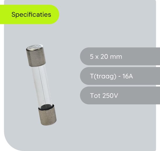 Velleman glaszekeringen 2A set van 10 stuks