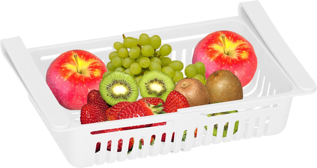 Springos Koelkast Organizer - Inzetstuk - Multifunctioneel - Wit - Koelkast
