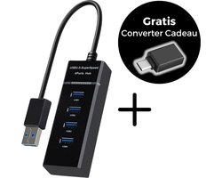 USB Hub 3.0 & USB C HUB met 4 Poorten – USB C Splitter – Docking Station Geschikt voor Macbook Pro / Air / Windows / Universeel