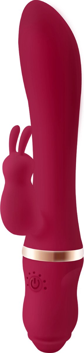 Goedkoopste Cupitoys® Tarzan vibrator met rabbit - 22,5cm - Rood - 7 standen - Vibrators voor vrouwen en mannen - Sex toys voor vrouwen en mannen