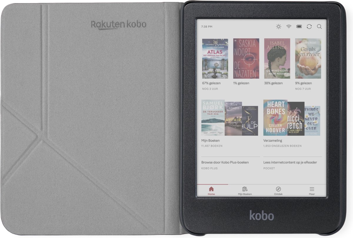Kobo Clara Colour / BW Hoes voor eReader - SleepCover - Zwart - Ingebouwde standaard – foto 7