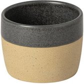 Kitchen trend - Arenito - koffie kop - houtskool grijs - set van 6 - 8.7 cm rond