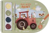 Little Dutch Paint Book Little Farm - livre d'artisanat de dessin et de peinture, comprenant un pinceau et 4 couleurs de peinture - tout-petit - livre de vacances