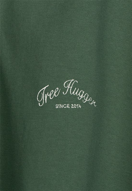 A-dam Green Tree Hugger - T-shirt - Heren - Volwassenen - Vegan - Korte Mouwen - T-shirts - Katoen - Groen - L
