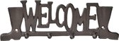 gietijzeren wandsleutelhouder - rustieke wandgemonteerde sleutelhaak - decoratieve sleutelorganizer met 4 haken voor autosleutels, hondenriem, schort
