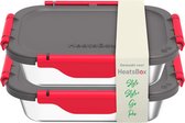 Faitron HeatsBox - Uitbreidingsset voor Heatsbox Style/Style+/Pro/GO - 2 RVS bakken - 2 Deksels - 2 Tussenschotten