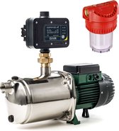 DAB JetInox 132 M + DAB Control-D - Pompbesturing - Droogloopbeveiligingssysteem - Plaatsen op Beregeningspompen en Bronpompen met aanzuigslang 7 meter en voorfilter