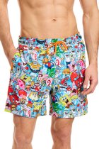 OppoSuits SpongeBob Frenzy - Heren Zwembroek - SpongeBob Shorts Met Ritsen en Zakken - Meerkleurig