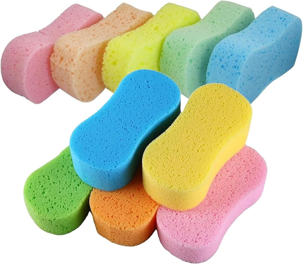 Goedkoopste 10 Stuks - schoonmaak spons - tegen hardnekkig vuil - viscose autospon - auto wassen - spons - Schoonmaakartikelen - auto wassen - Autospons - Zachte spons - Waxsponzen - Wax Spons - Microvezel - willekeurige kleur!