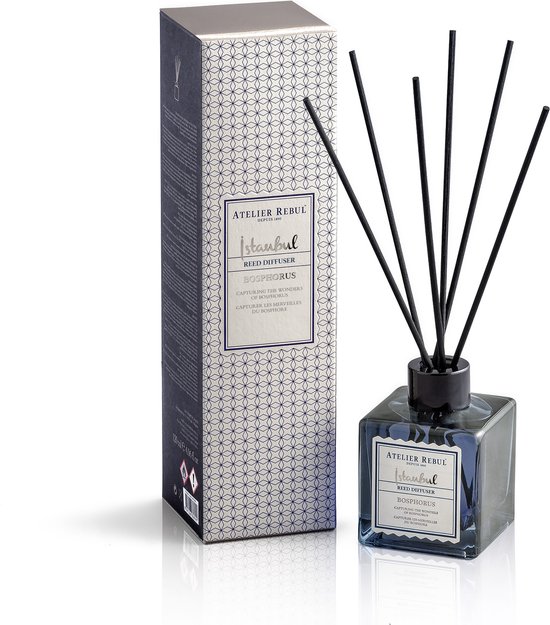 Bâtons parfumés Istanbul Bosphore Atelier Rebul (120 ml) – Parfum d'ambiance frais et aquatique – Diffuseur d'arômes rafraîchissants